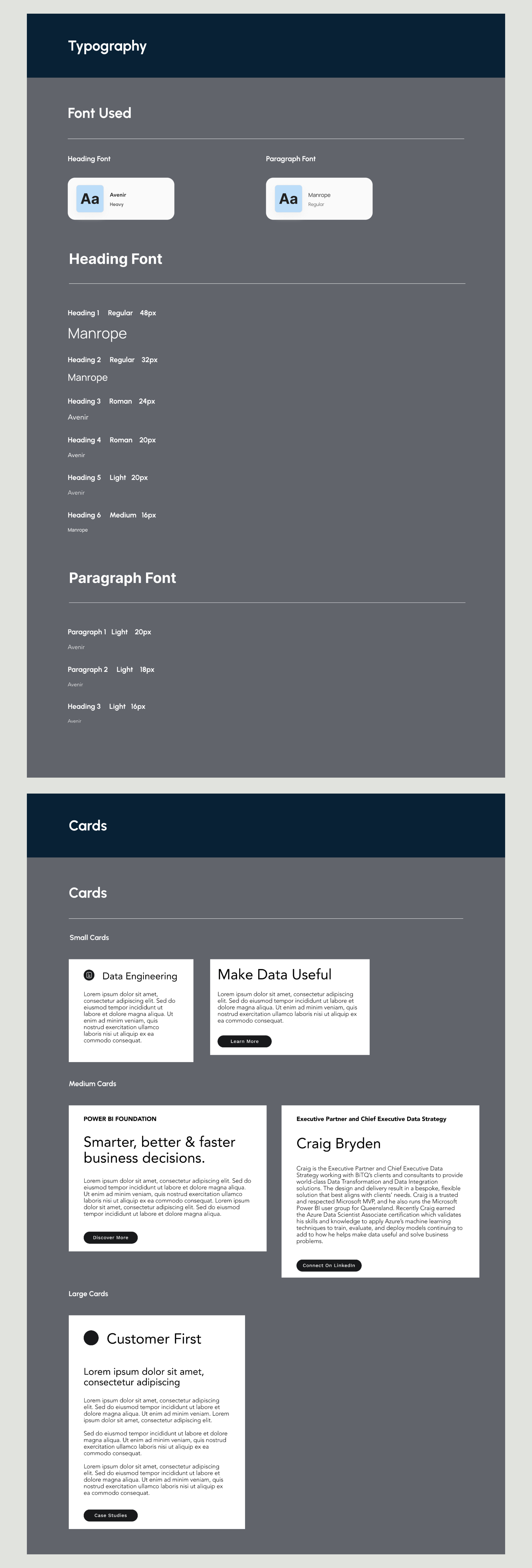 Bitq Typography & Cards